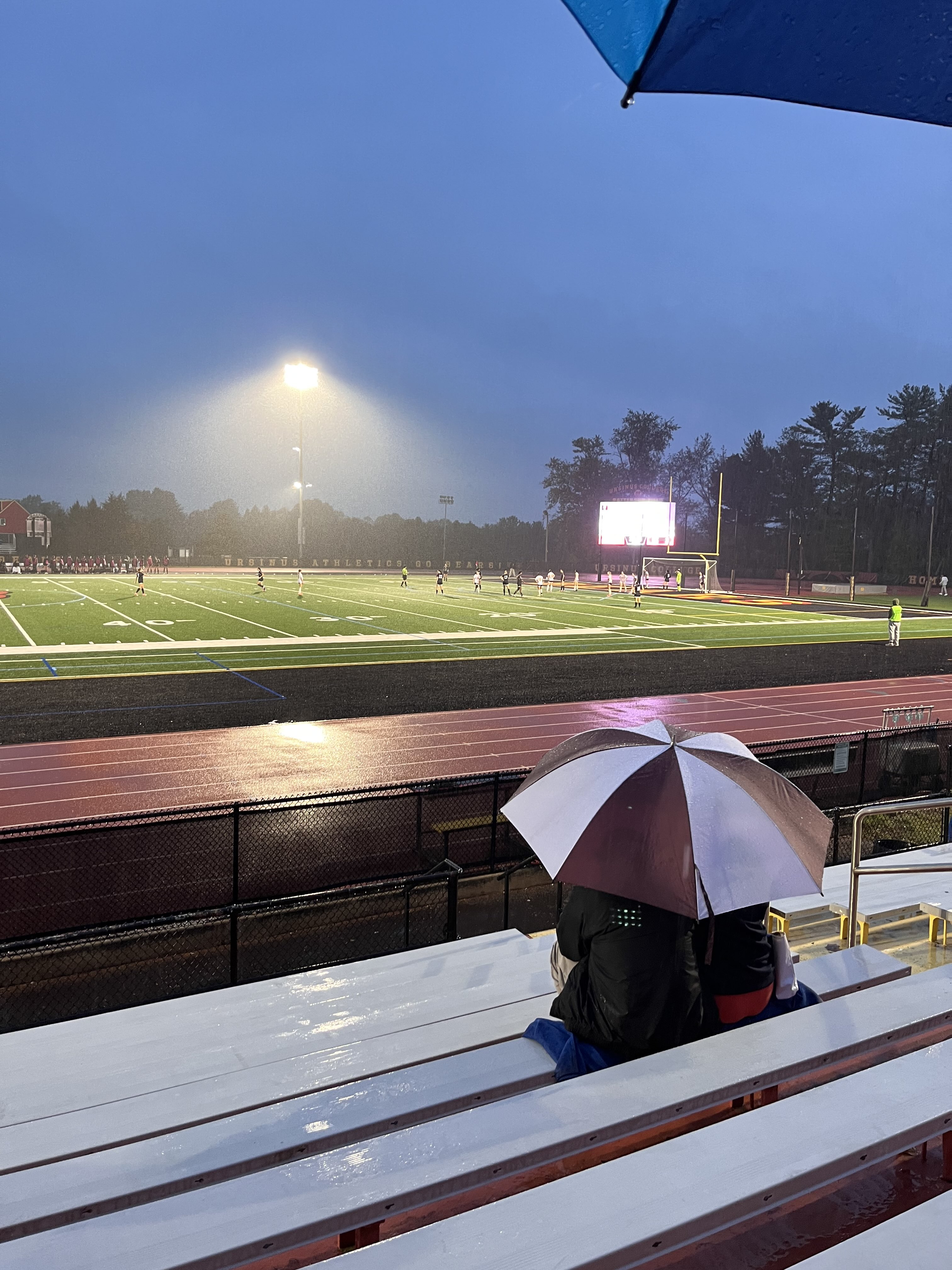 Soccer in the drizzle